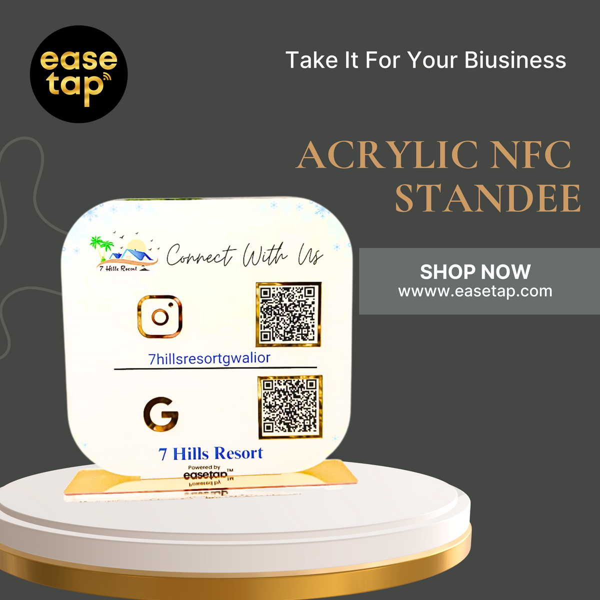 Premium NFC Enabled Customized Acrylic QR Standee